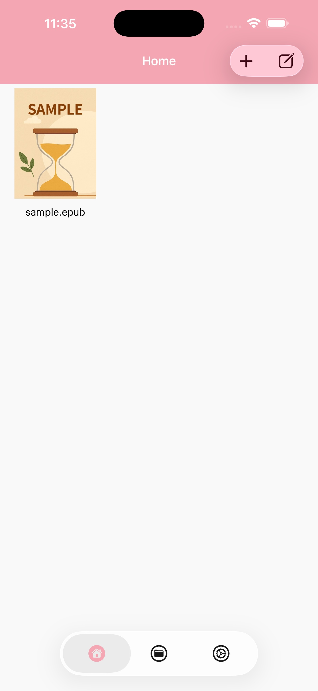 ReadTime App - Library View